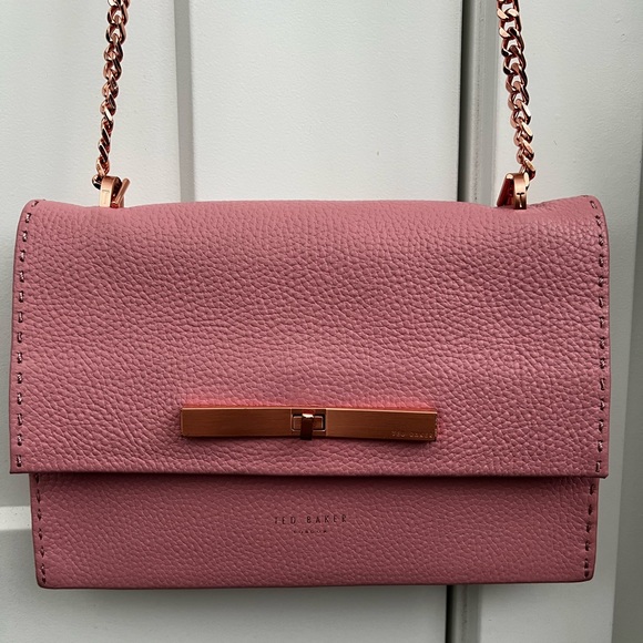 Ted Baker Pink Leather Crossbody/Clutch Bag - Picture 8 of 12